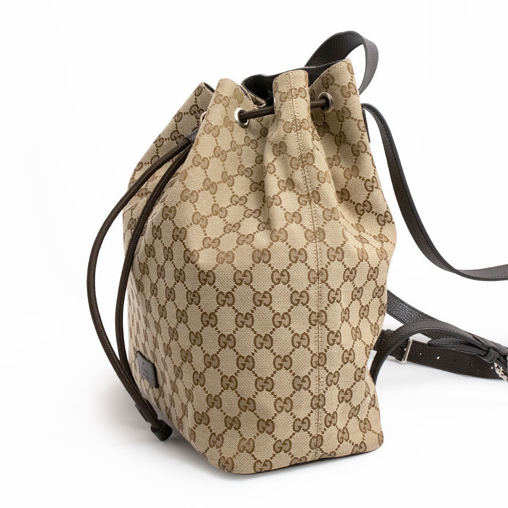 Gucci Backpack Drawstring Rucksack Daypack Gg Bei… - image 4